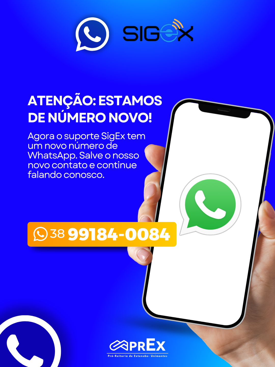 Aviso Novo WhatsApp