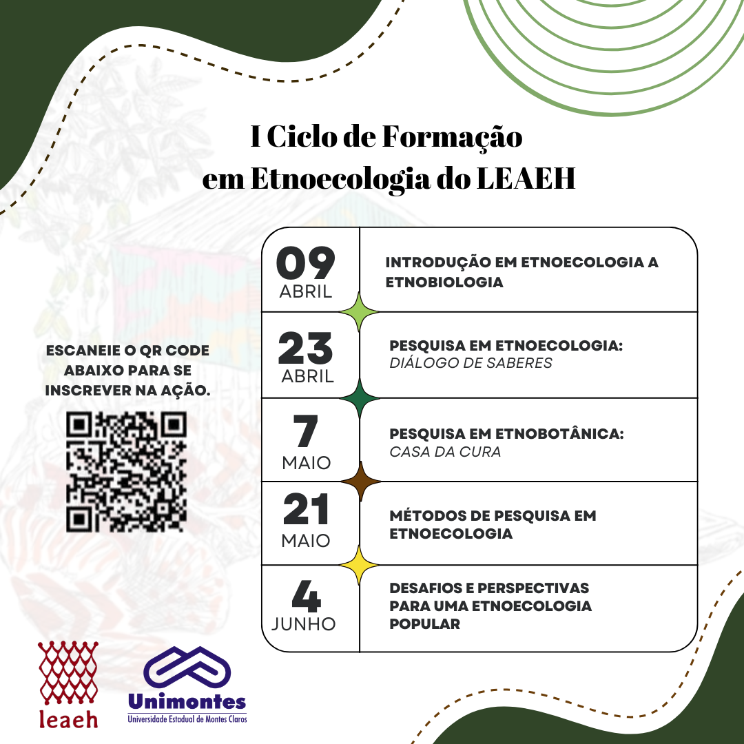 Pesquisa em Etnoecologia: Diálogo de Saberes- I Ciclo de formação em Etnoecologia do LEAEH