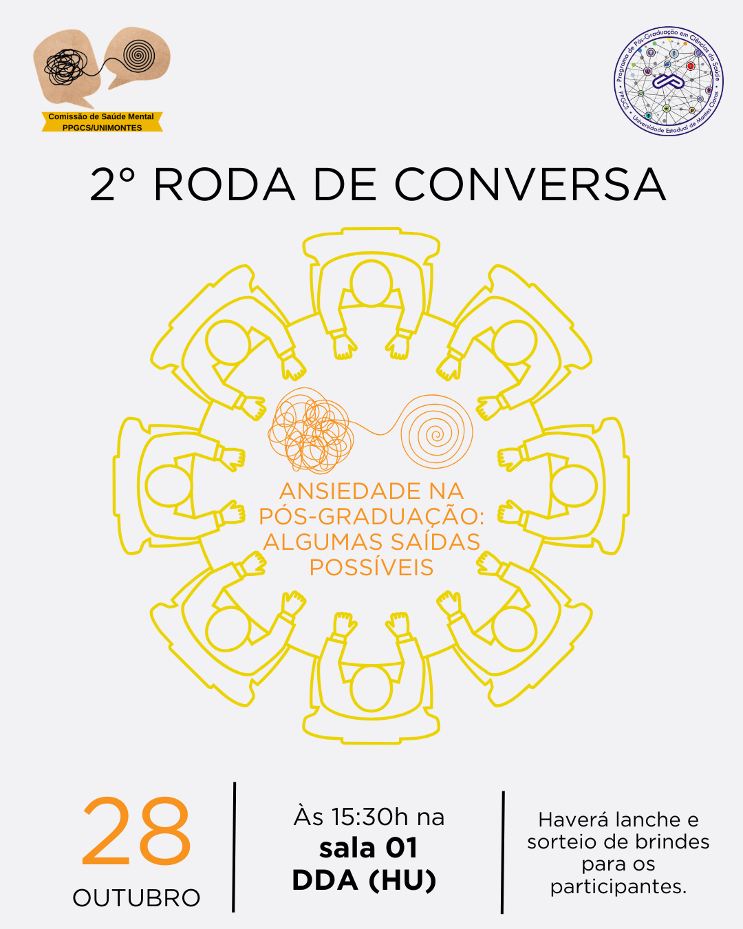 Roda de Conversa: "Ansiedade na pós-graduação: Algumas saídas possíveis"