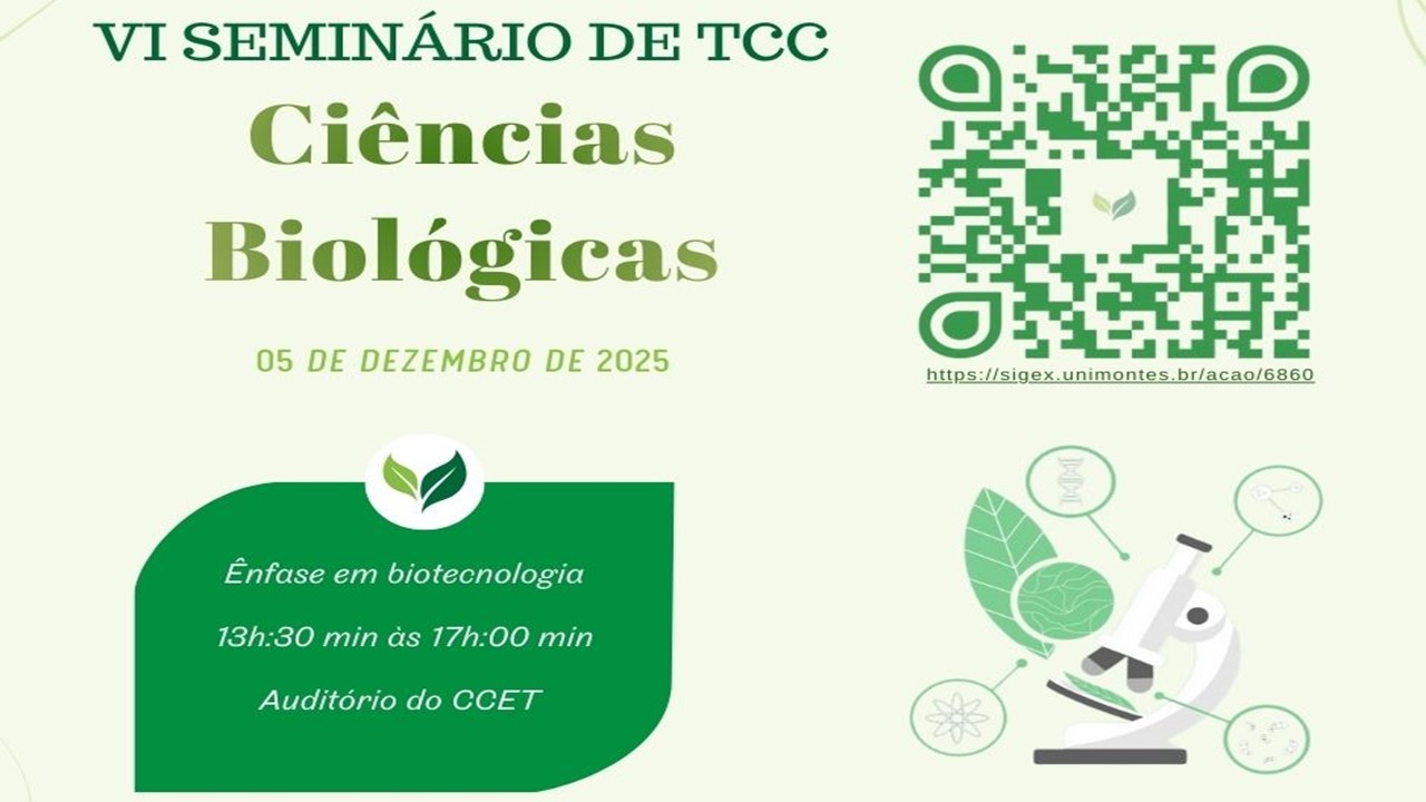 VI SEMINÁRIO DE TCC – CIÊNCIAS BIOLÓGICAS