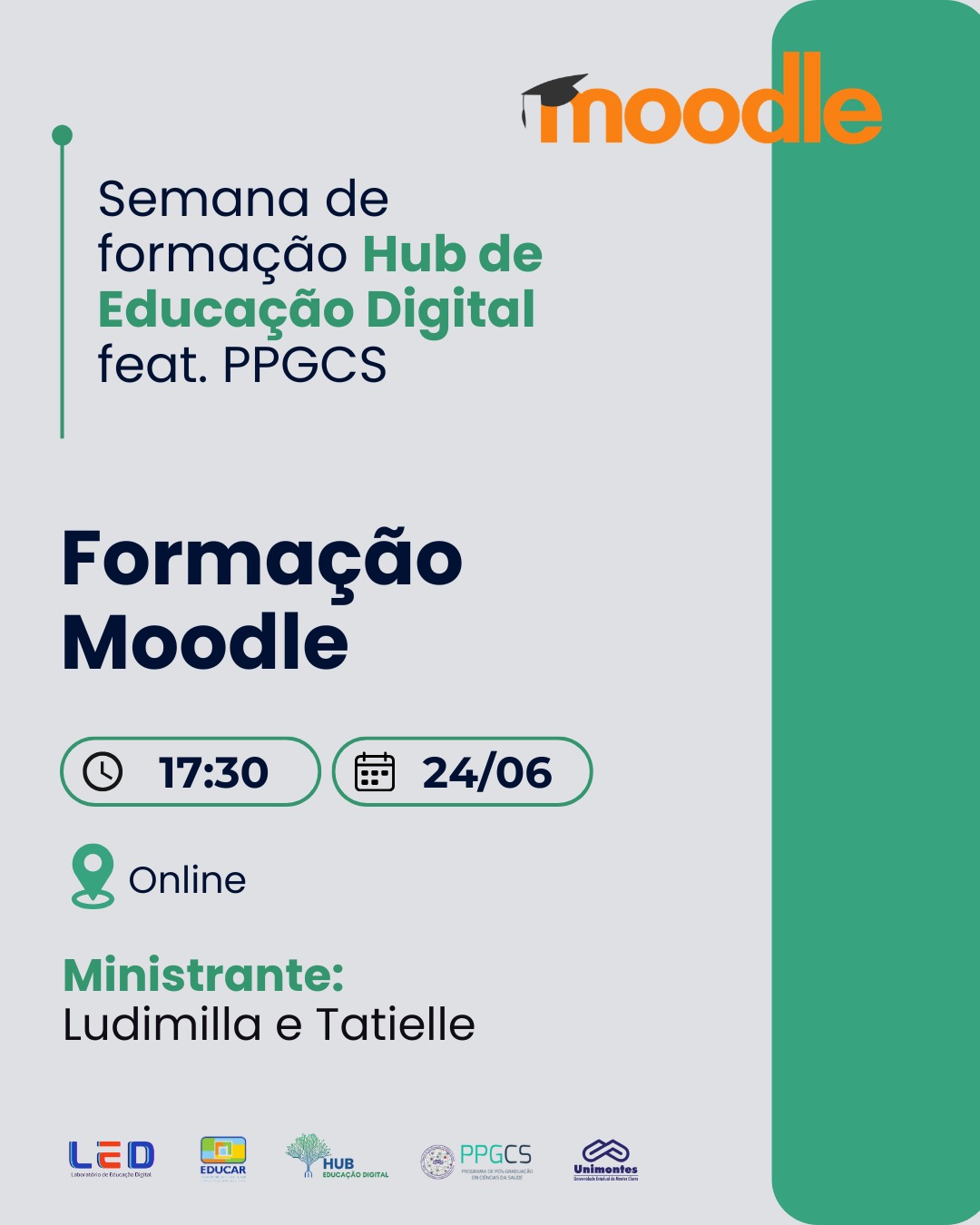 Formação Moodle (Semana de formação Hub de Educação Digital feat. PPGCS)
