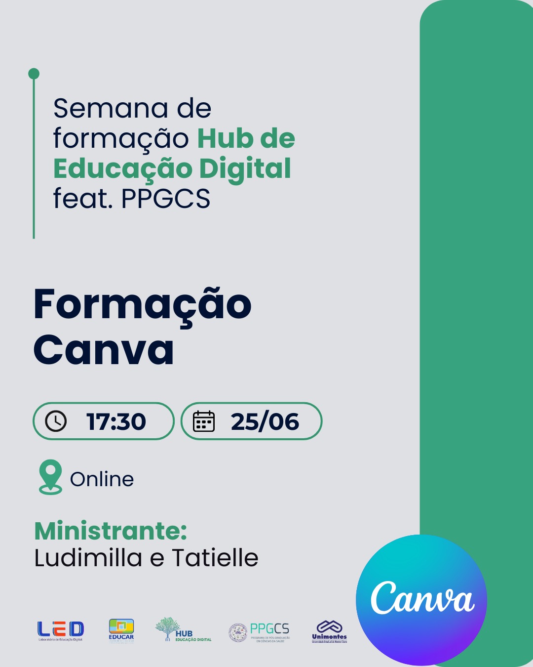 Formação Canva (Semana de formação Hub de Educação Digital feat. PPGCS)